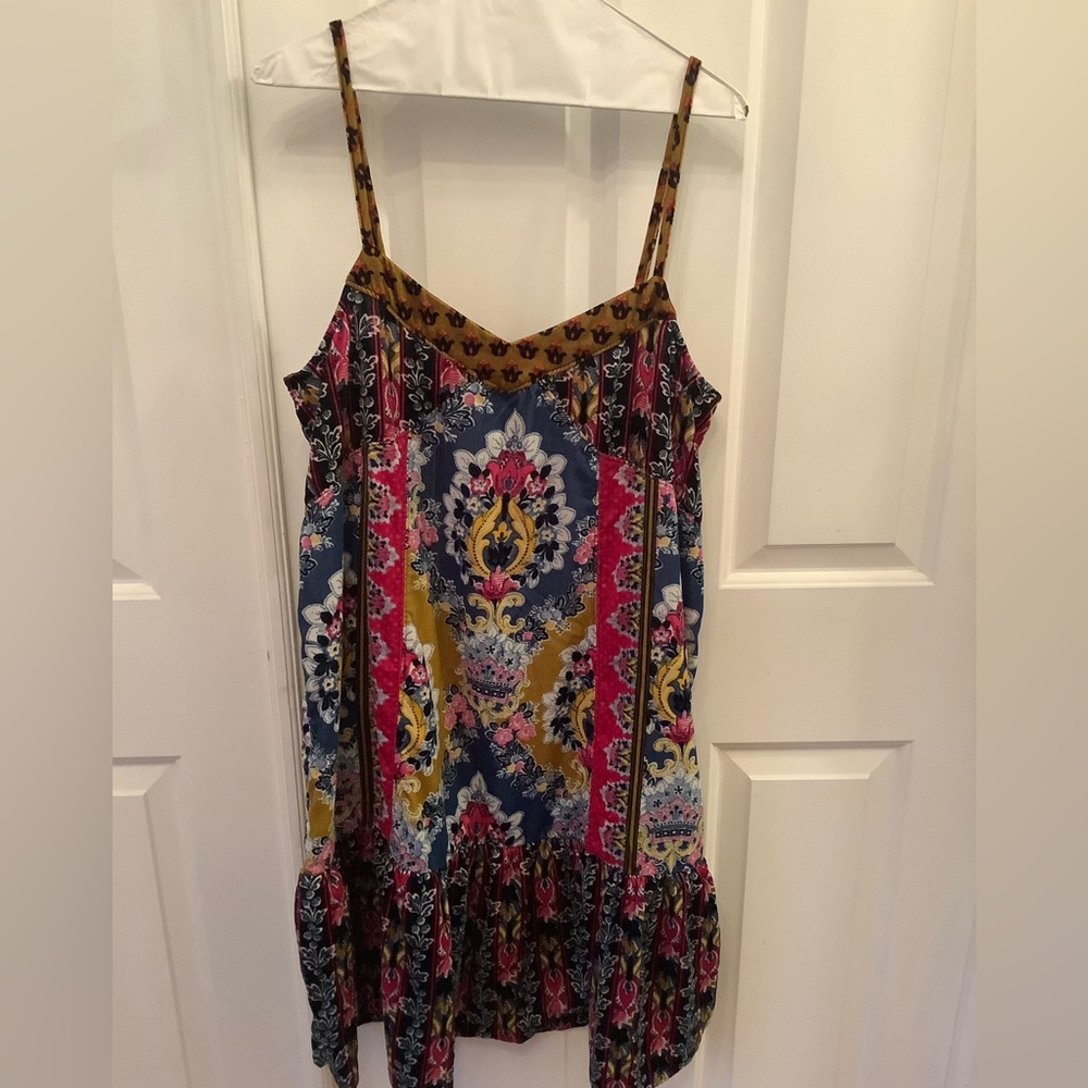 Anthropologie velvet slip dress M